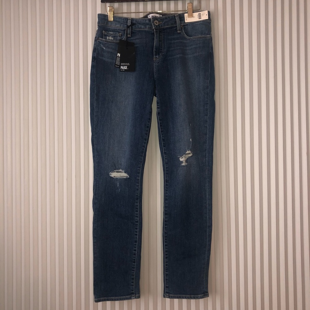 Paige Denim Skyline ankle peg Gia destructed